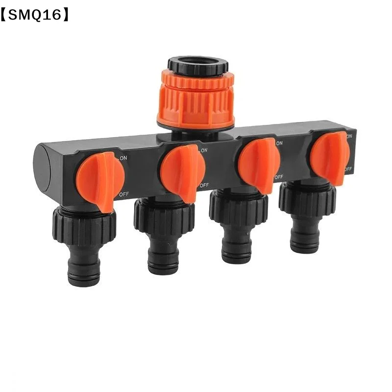 Drip Irrigation 4-Way Garden Tap Water Splitter Water Pipe 4 Way Splitter Irrigation Valve Quick Connector Female【SMQ】