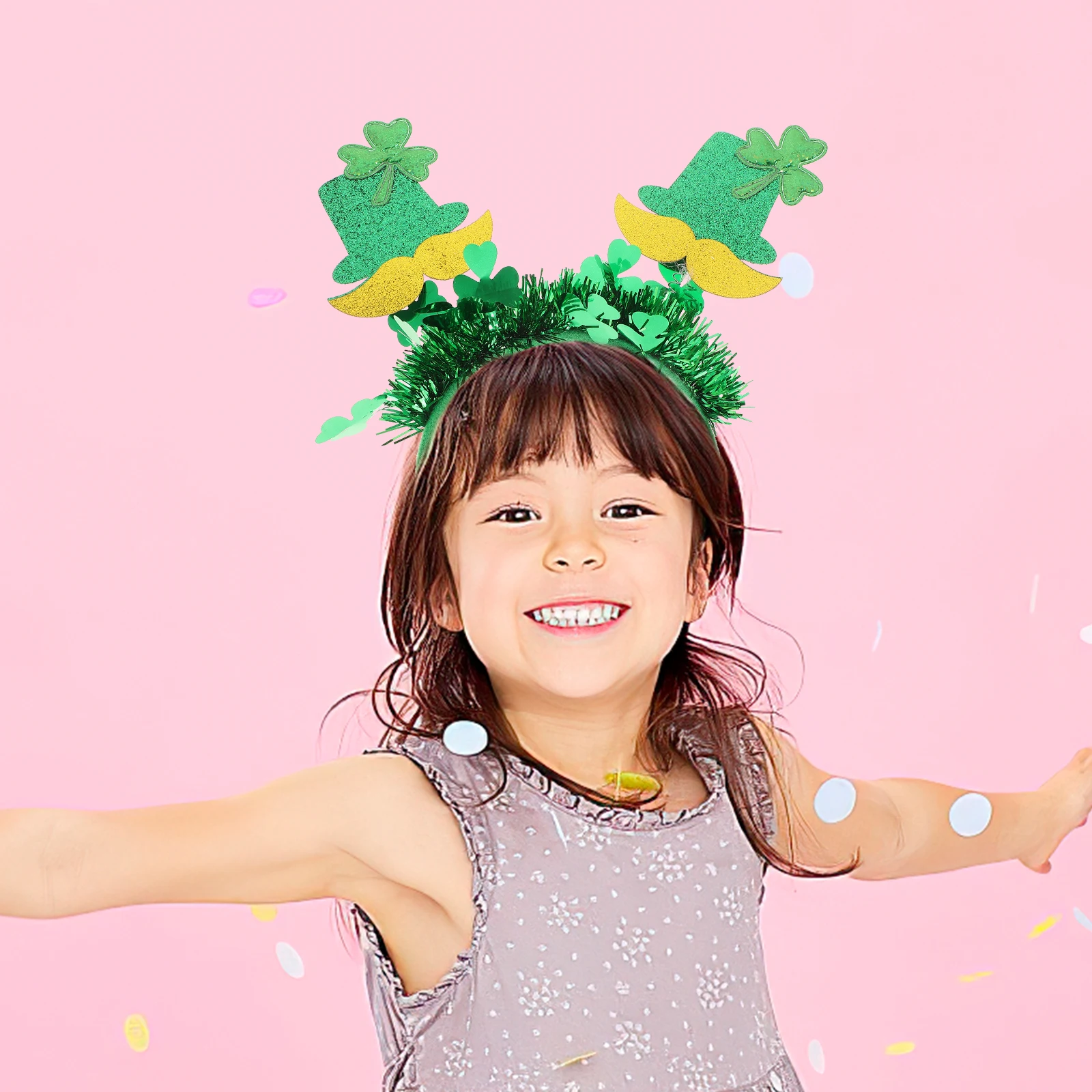 

Shamrock Headband Hair Accessory Color St Patrick's Day Decorations Women Holiday Headpiece Adult