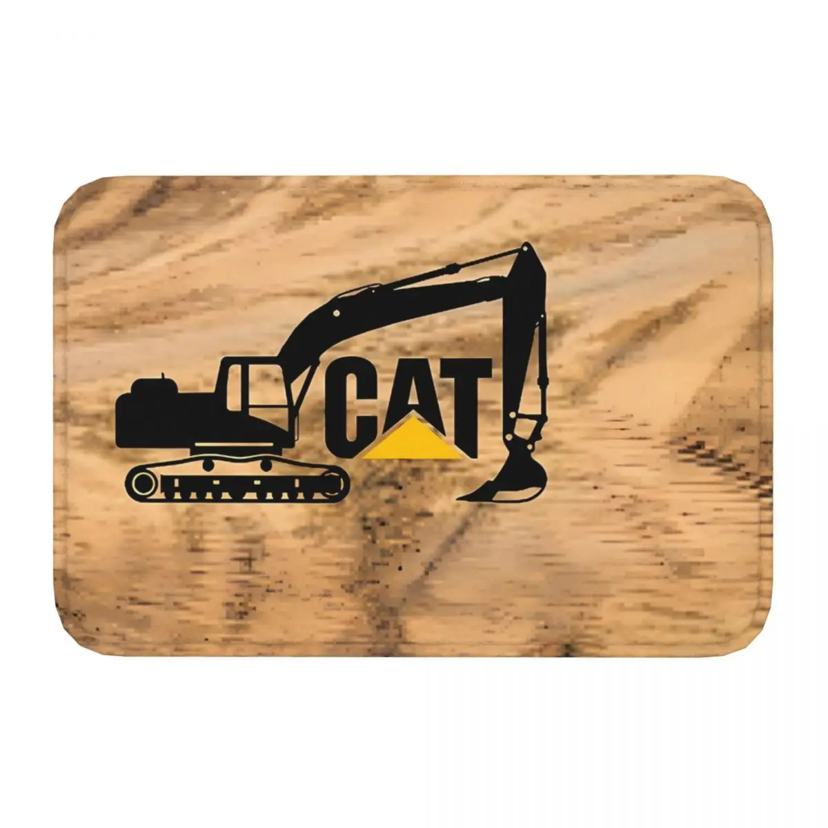 Cat Excavator JCB Bedroom Mat Rug Home Doormat Living Room Carpet Balcony