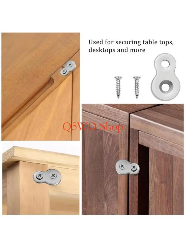 Q5WD 30PCS Steel Double Hole Figure 8 Connectors with Mounting Hardware for Furniture