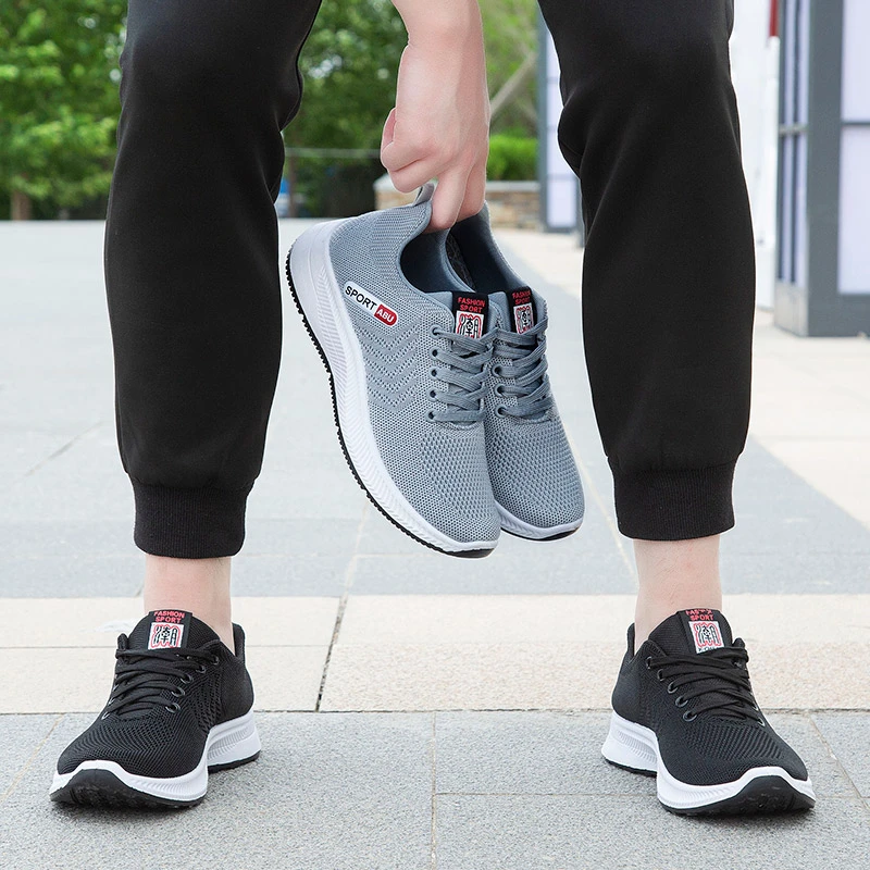 Men's Mesh Breathable Casual Sneakers Spring Summer New Anti-slip Outdoor Racing Running Shoes Students' Light Speed Sports Shoe