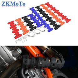 Motorcycle 22CM 40CM Exhaust Pipe Muffler Heat Shield Protection For KTM Hodna Yamaha Kawasaki Suzuki SX XC Dirt Bike Universal