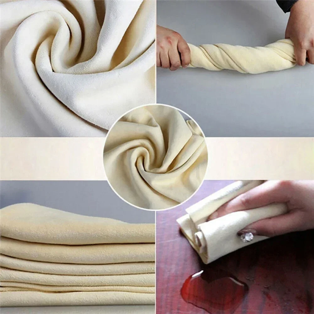 40*60cm Chamois Leather Car Washing Towels Super Absorbent Car Home Window Glass Drying Cleaning Cloth Quick Dry Car Wash Towel