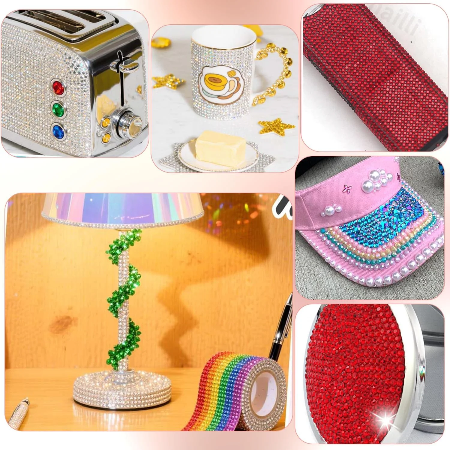 4500 Stück Diamanten für Bastelarbeiten, 3mm Kristalle Strass, Flache Glitzer-Edelsteine Nagel-Diamanten Strass für Kleidung Accessoires DIY – Detail 10