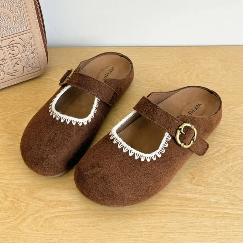 

Mules Slippers Women Flats Shoes Casual New Summer Sandals Fashion Slingback Sneakers 2025 Walking Trend Flip Flops Zapatillas