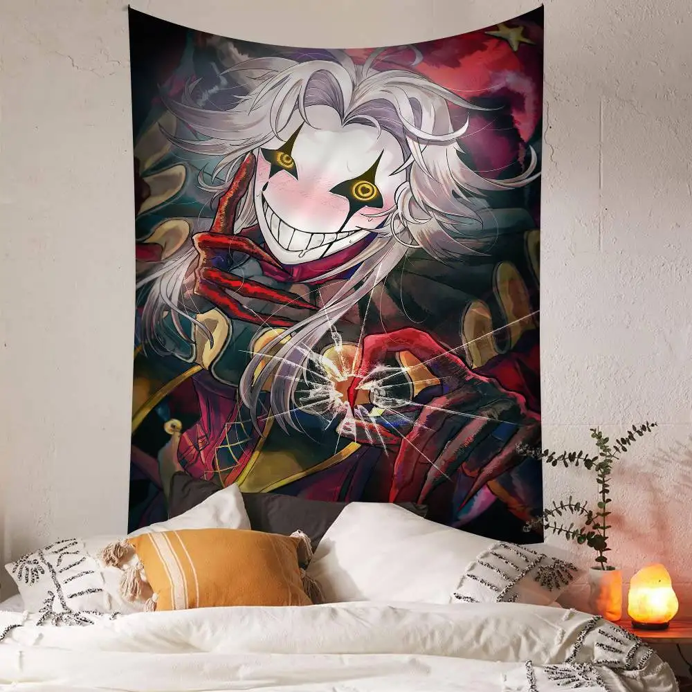 The Freak Circus Pierrot Game Printed Large Wall Tapestry Art Science Fiction Room Home Decor Decor Blanket