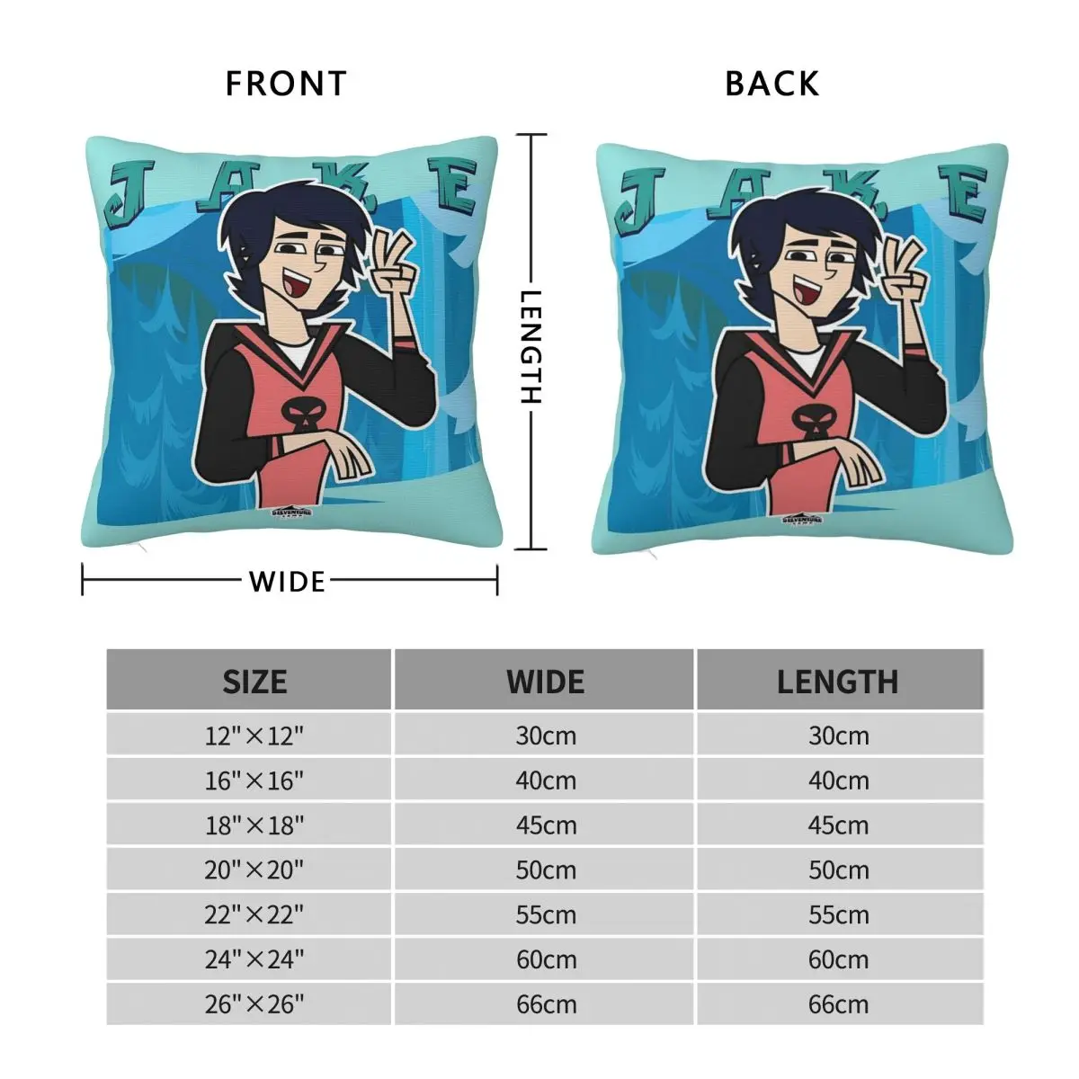 Adventure Camp Jake Square Pillowcase Pillow Cover Polyester Cushion Zip Decorative Comfort Throw Pillow for Home Living Room