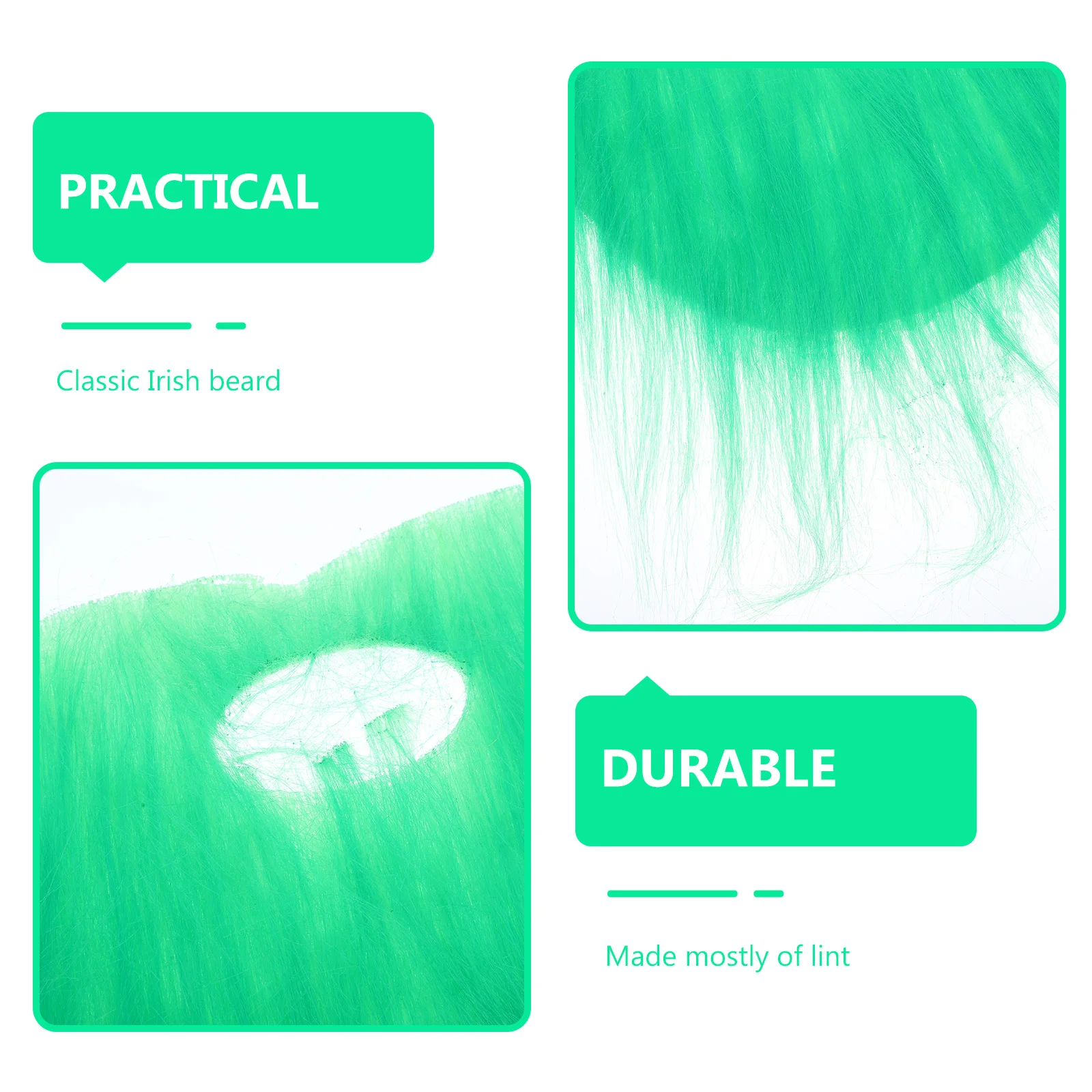 

2 шт., зеленый искусственный ворс, ирландский реквизит, сценическое представление, борода, искусственное представление, карнавальная вечеринка, декор Святого Патрика, костюмы, аксессуары