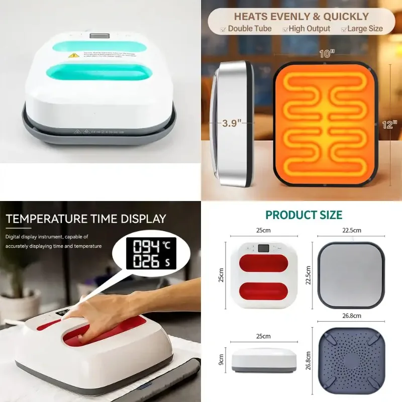 

9" Smart Garment Label Printer Manual/Semi-Automatic Heat Transfer Press with Core Motor for Apparel