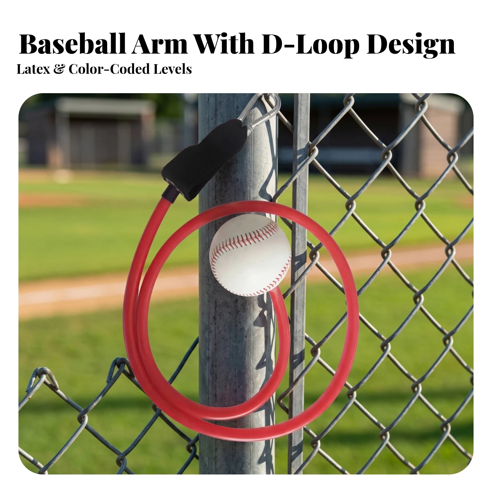 Baseball Training Cord Heavy Duty Resistance Band with Baseball Connector Resistance Exercise Tool Elastic Sporting Goods