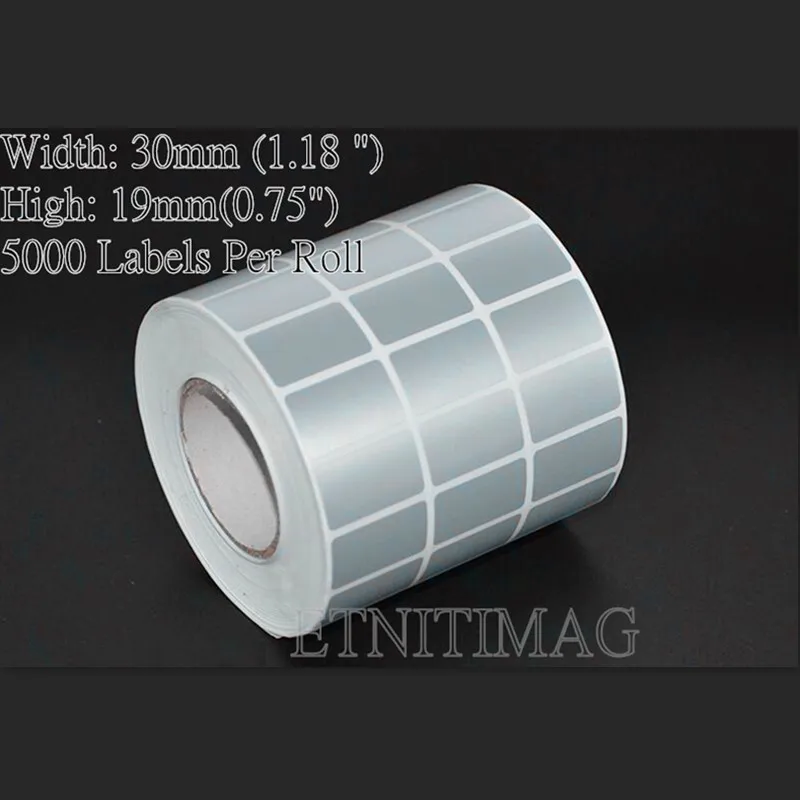 

Waterproof Blank Sticker paper 32mmx19mmx5000Sheet/Roll Thermal transfer blank PET barcode Labels adhesive printed label sticker