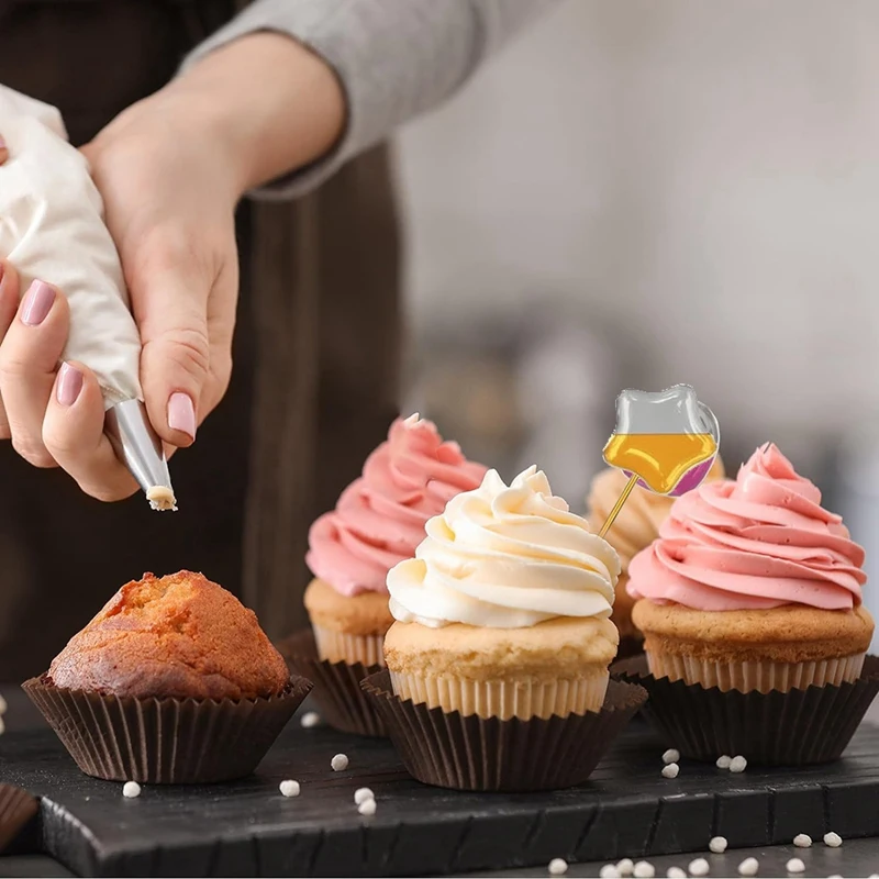 50Pcs 4ML Cupcakes pipette di trasferimento in plastica usa e getta contagocce liquido per cioccolato o fragole