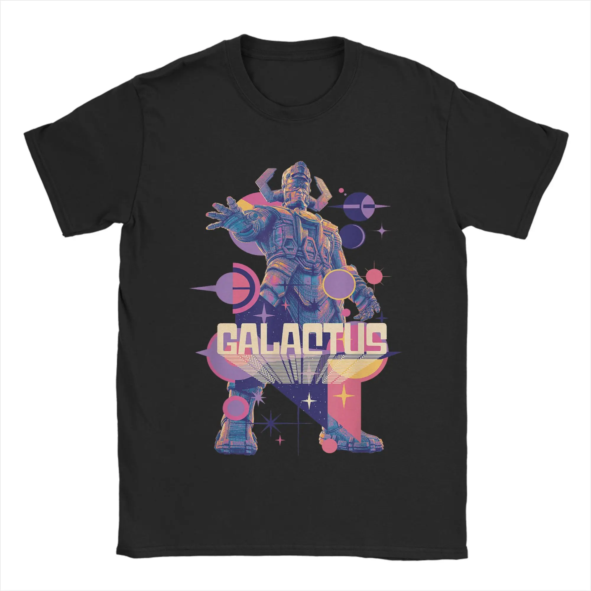 

Fantastic Four Galactus Comic T-Shirt Men Vintage Pure Cotton Tee Shirt Crewneck Short Sleeve T Shirt Adult Clothing