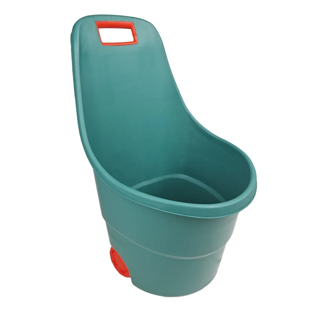 

PP material simple multi-purpose garden cart plastic trash can garden tool cart multi-functional plastic bucket shopping bucket