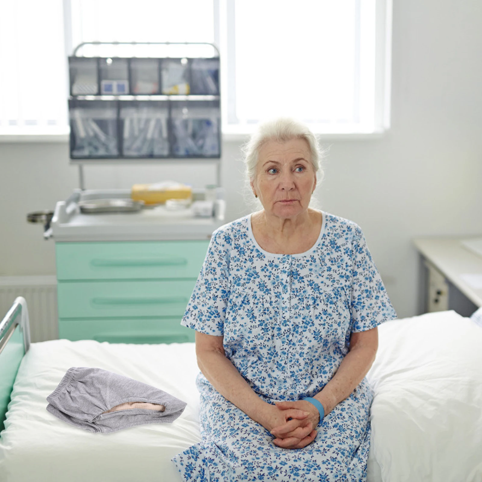 กางเกงในซึมซับปัสสาวะแบบใช้ซ้ำได้ สีเทา ขนาด XXL 80CC ป้องกันการรั่วซึม สำหรับผู้สูงอายุ สวมใส่สบาย ซักได้ ใช้ได้ทุกวัน