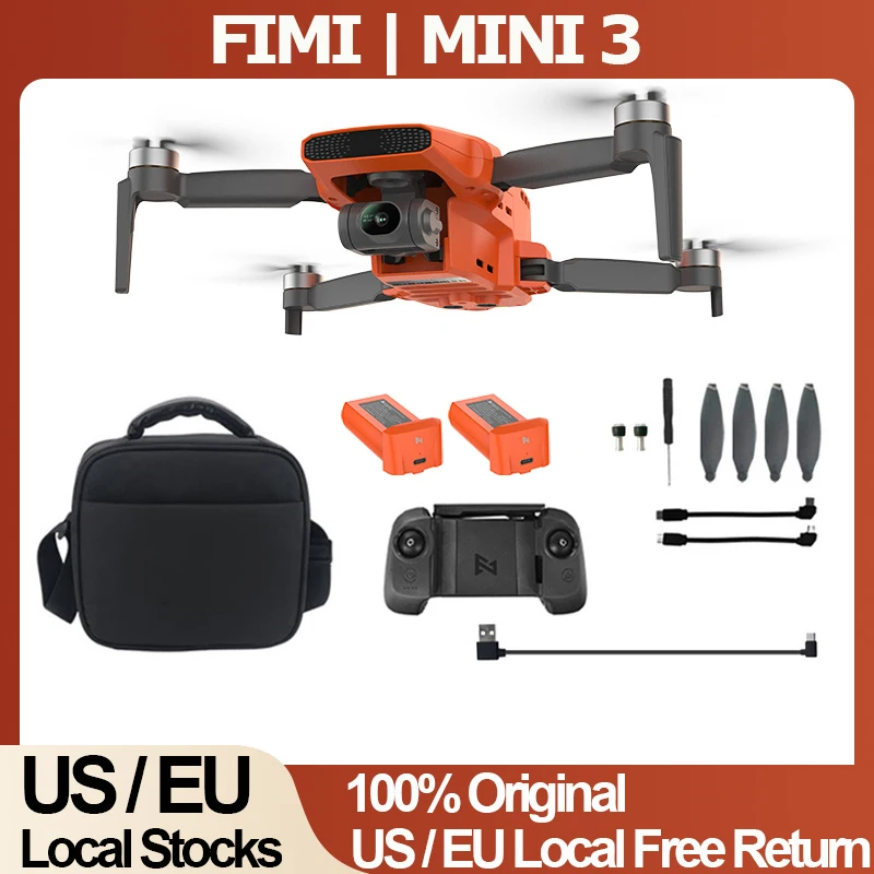 

Professional FIMI MINI3 Camera Drone 3-Axis Gimbal GPS RC Duaddcopter FPV 9KM Remote Flight 4K 60FPS 249g Mini RC Drone C0