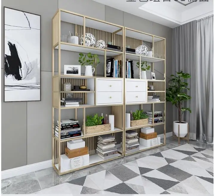 Iron shelf floor office partition shelving