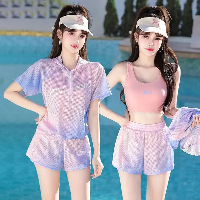 Traje de baño conservador de dos piezas para mujer, conjunto de tres piezas para Spa térmico, traje de baño adelgazante de talla grande, Spa térmico de talla grande y MM