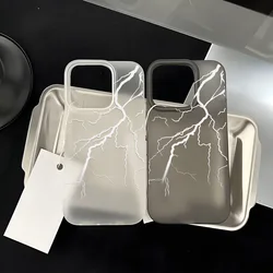 Simple Frosted Translucent Lightn-ing Phone Case For iPhone 17 Pro 11 12 13 14 15 16 Pro Max 15Pro 16 Plus Case Matte Soft Cover