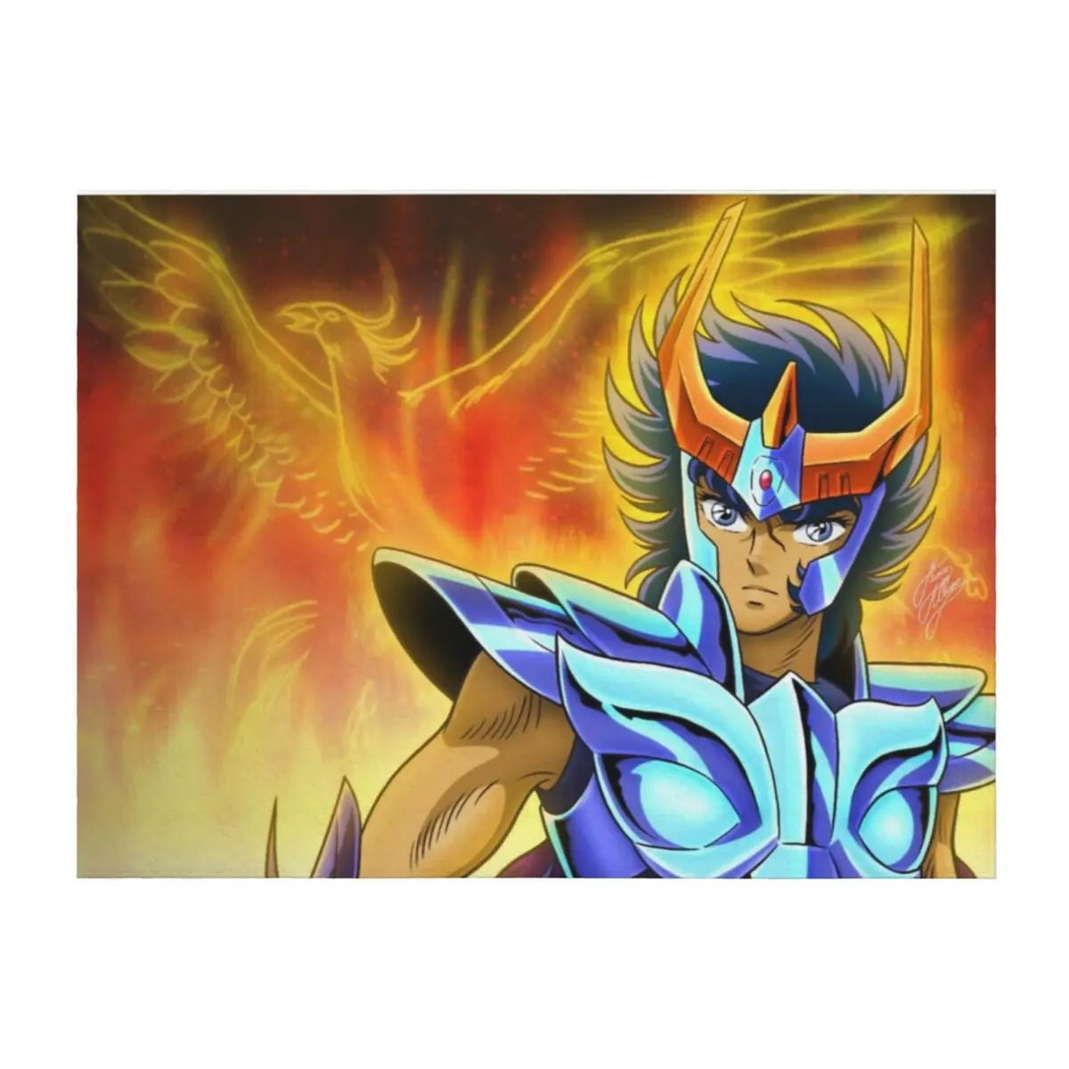 

Saint Seiya Knights of the Zodiac Ikki Phoenix Throw Blanket Luxury Thicken Plaid for winter for babies Blankets