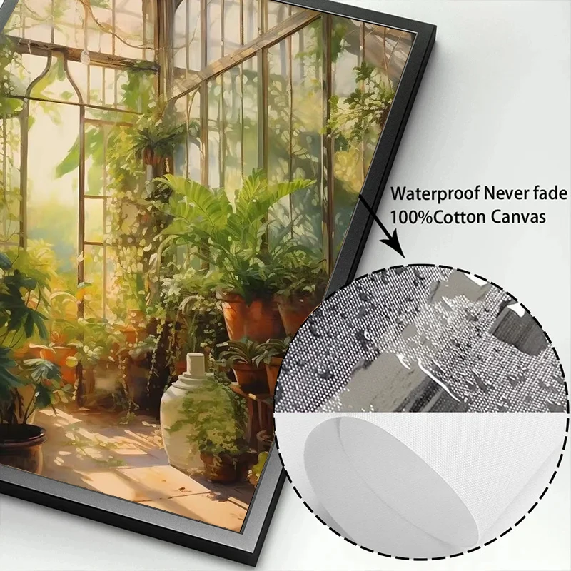 عصر النهضة الدفيئة الفن حديقة النبات الكلاسيكية الرجعية المشارك يطبع قماش لوحات صور فنية للجدران غرفة ديكور المنزل كوادروس