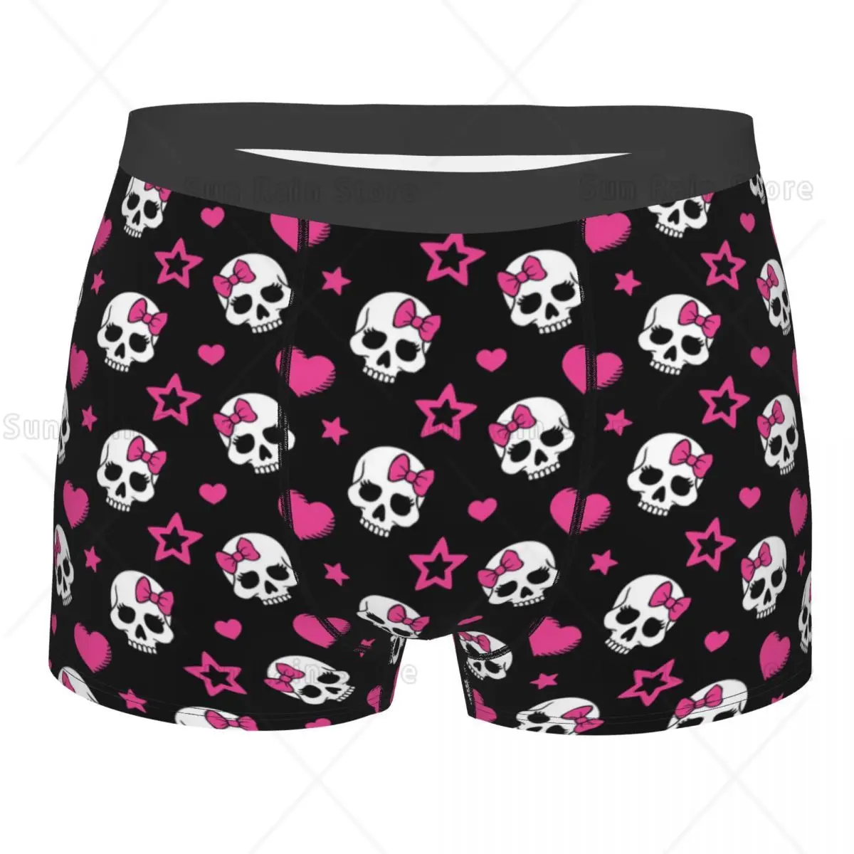 

Custom Cool Gothic Skeleton Death Skull Boxers Shorts Panties Men's Underpants Stretch Briefs Underwear