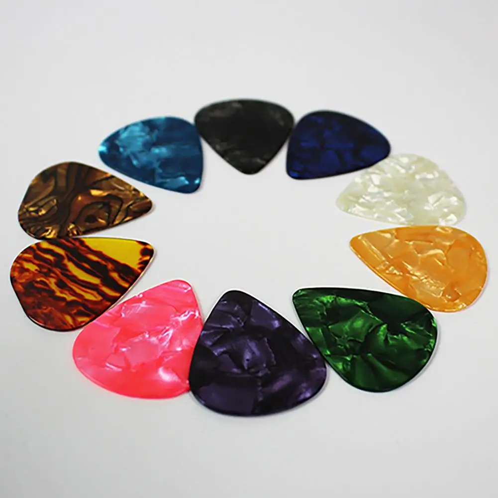 10pcs Durable Guitar Plectrum  Colorful Guitar Accessory Plectrum  ABS Finger  Plectrum