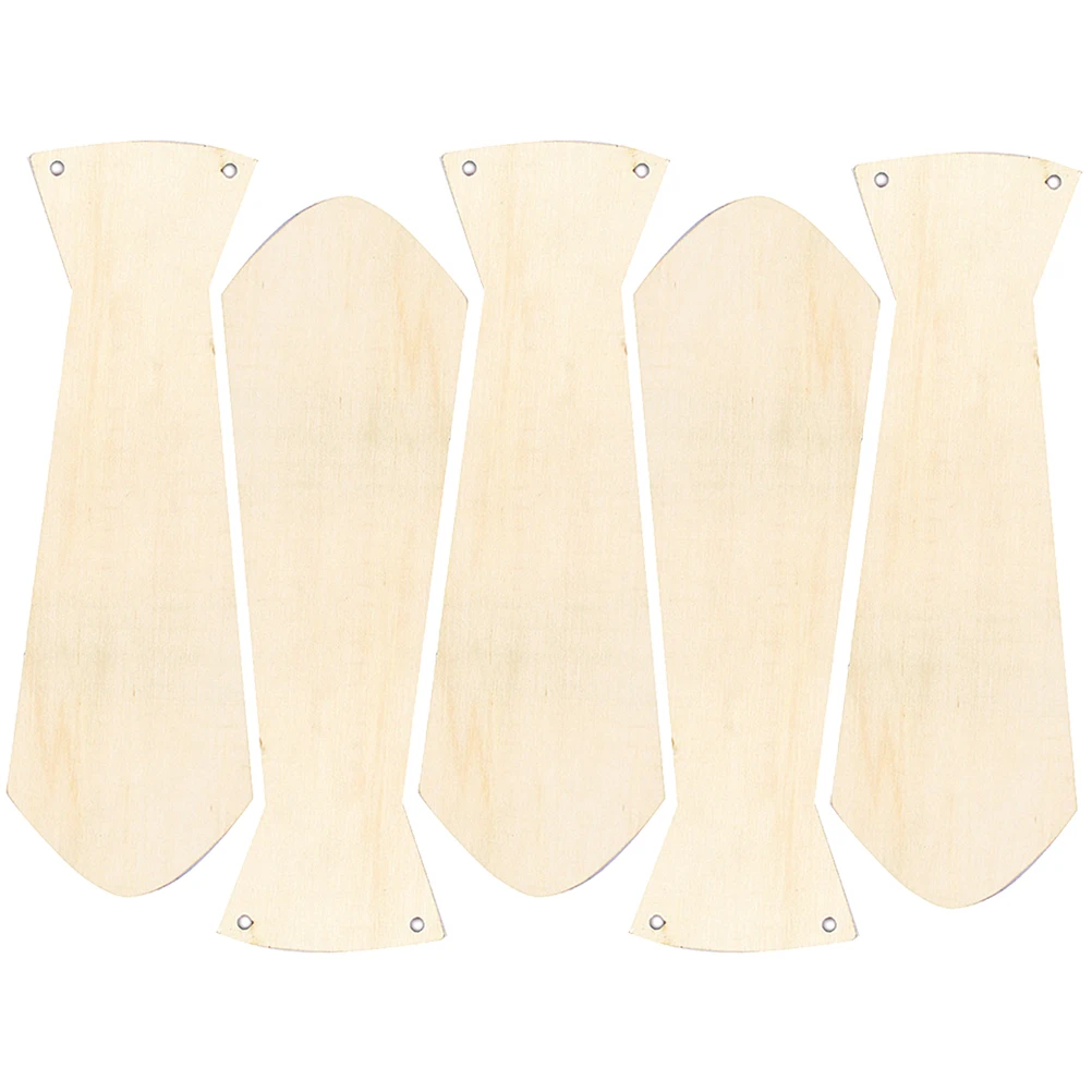 

5pcs Wooden Tie DIY Painting High Quality Father's Day Necktie Toy Graffiti Woodennecktie Craftsmanship