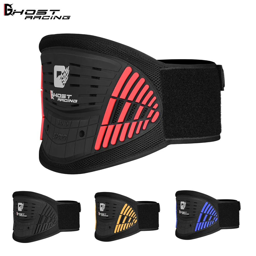 

GHOST RACING Motorcycle Back Support Double Lumbar Brace Belt Motocross Protective Breathable Adjustble High Elastic Waist