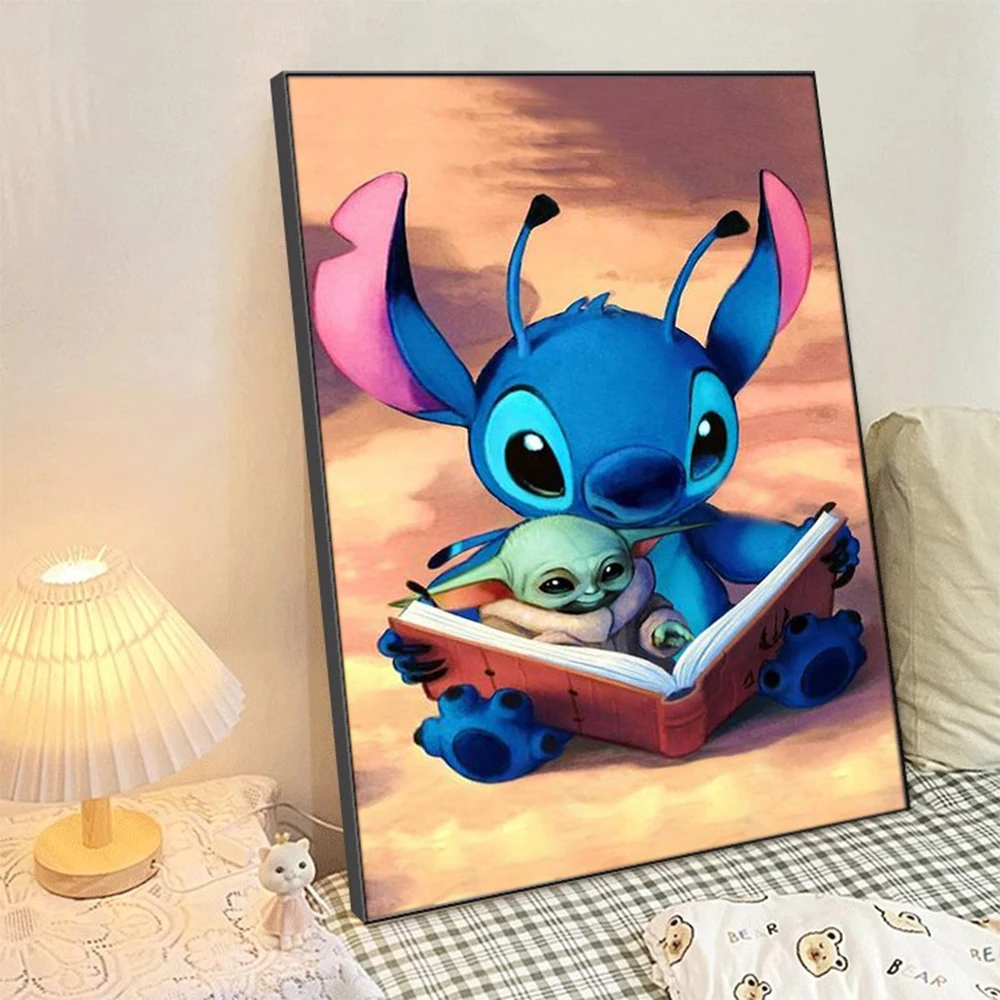 Disney Diamond Painting Cartoon Princess Stitch Bambi Picture Of Rhinestones Mosaic Home Decorations pintura diamante