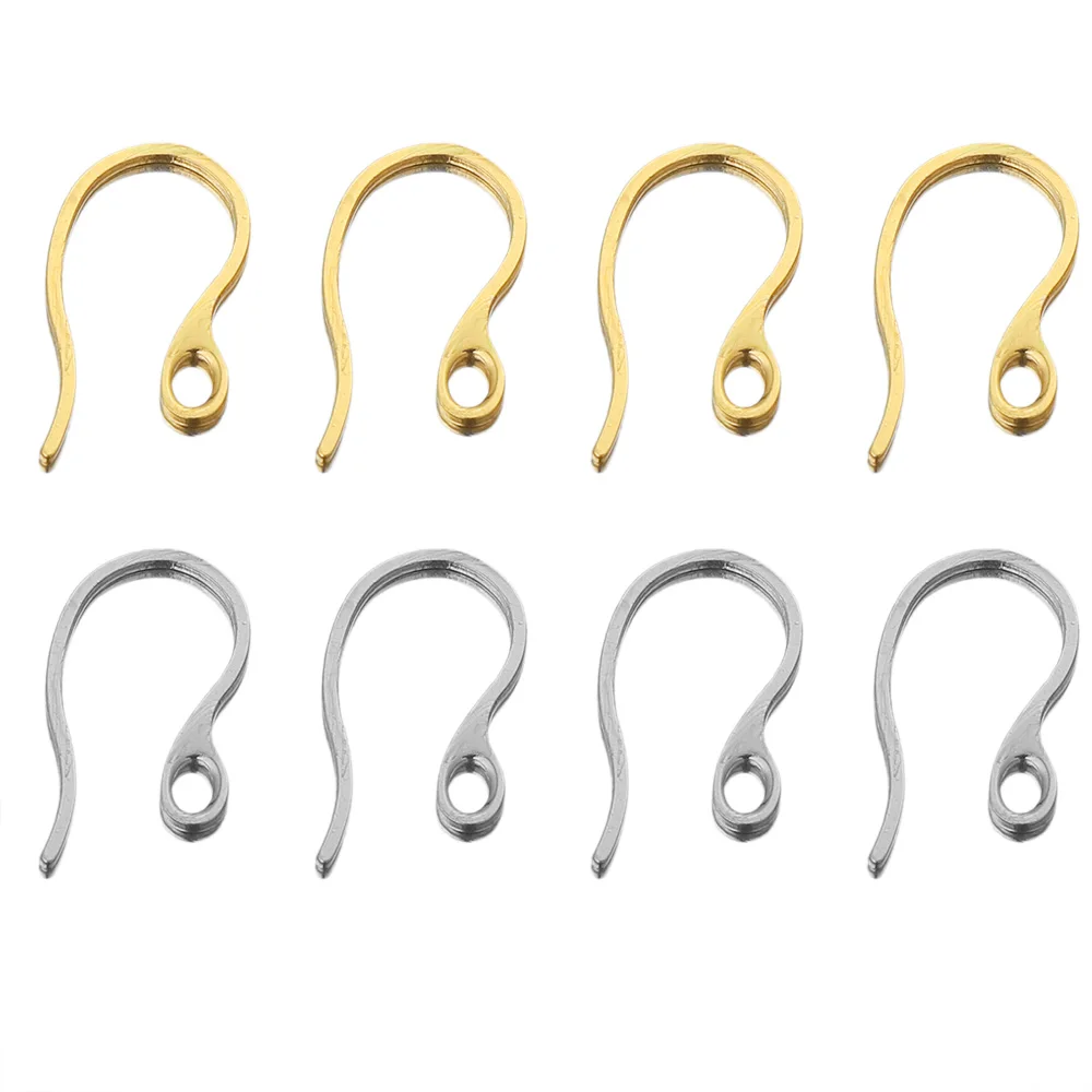 20 stücke Edelstahl Ohrring Haken Französisch Ohr Draht mit Loop Loch Angelhaken Ohr stecker für DIY Schmuck Herstellung Lieferungen