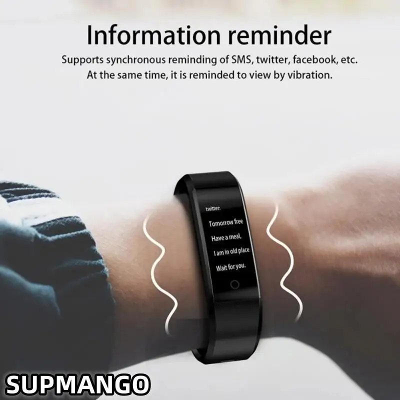 115Plus Sports Fitness Tracker Watch Men And Women Universal Waterproof Monitor New Intelligent Sports Bracelet