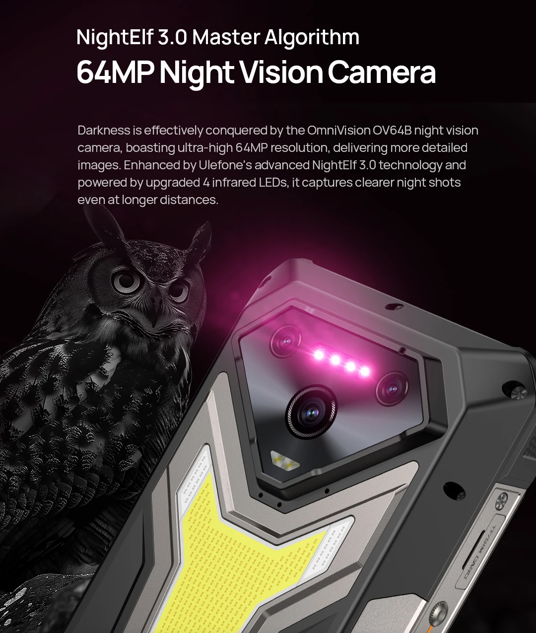 Ulefone Armor 34+ 5G Rugged Phone Smartphone Android 15 25500mAh 66W Up to 32GB+512GB 6.95" 120Hz Display Versatile LED Light