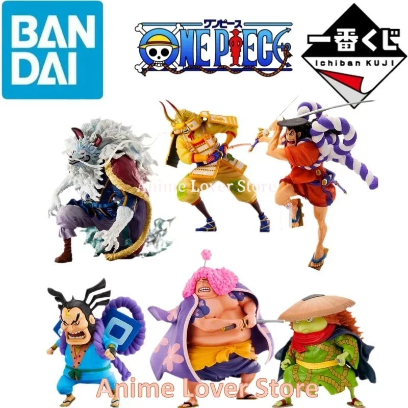 

Bandai Original One Piece Ichiban Kuji Nine Red Scabbards Kikunojo Raizo Inuarashi Kawamatsu Ashura Doji Anime Figures Toys