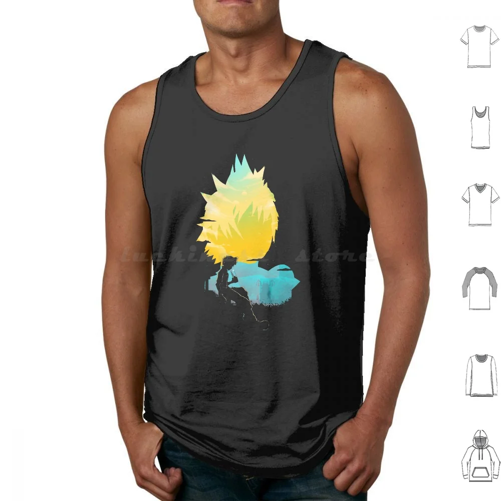 The Key Of The Destiny Tank Tops Vest Sleeveless Final Fantasy Kingdom Hearts Kingdom Hearts Sora Riku Kairi Cloud Sephiroth