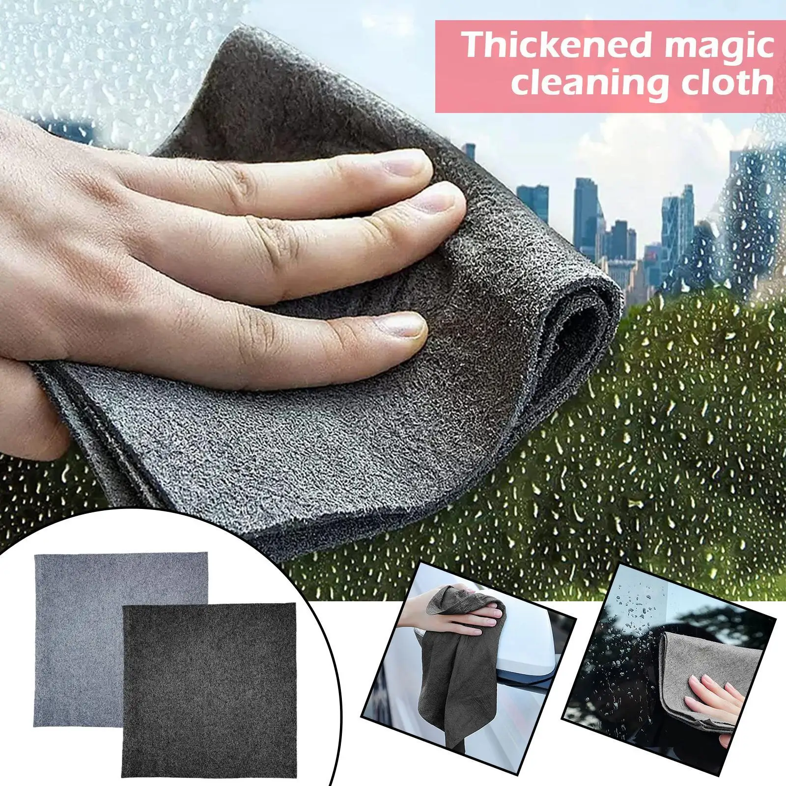 Thickened Magic Cleaning Cloth Reusable Glass Window Cleaner Window Glass Cleaning Cloth Household Cleaning Rags Tool