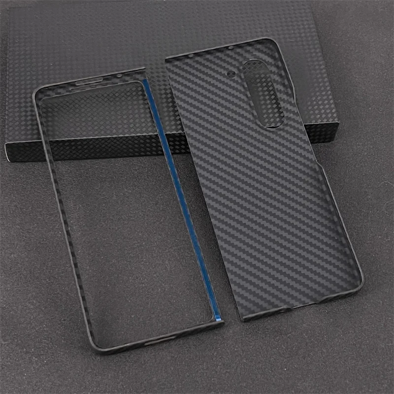 Real Carbon fiber Phone Case For Samsung Galaxy Z Fold 5 Case, Aramid Fiber Slim Design Z Fold5 Anti-fall Phone Shell