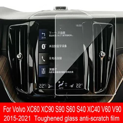 Pantalla de navegación GPS para coche, película protectora de vidrio templado, pegatina Interior para Volvo XC60, XC90, XC40, S90, S60, S40, V60, V90, 2015-2021