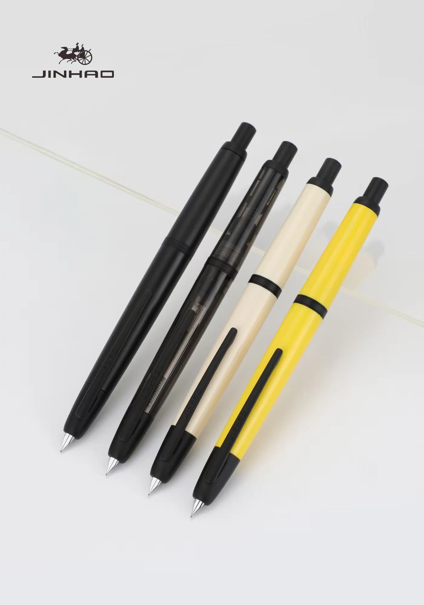 قلم حبر Jinhao 20 قابل للسحب EF/F مع قلم هدية للكتابة من الراتنج