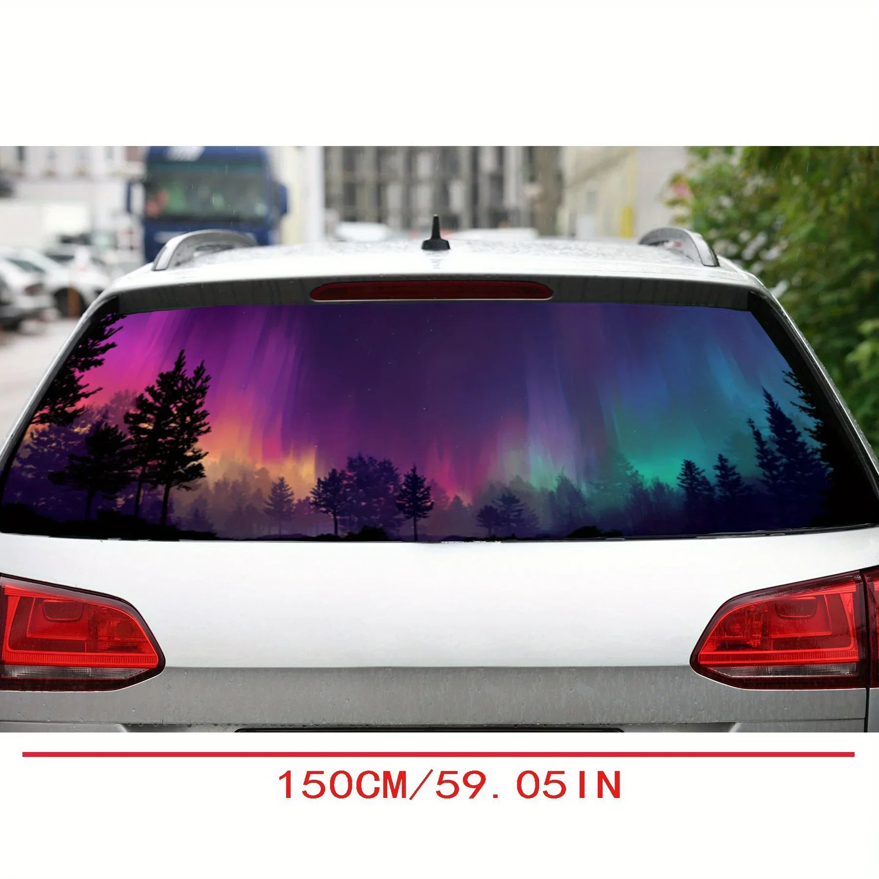 Stunning Neon - aurora Car Rear Window Sticker, Auto Protection Vinyl Wraps Decal, Waterproof Self-adhesive and Anti-scratch Aut