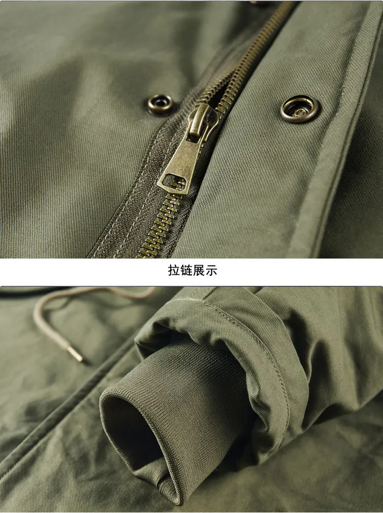 Neue Winter-Herrenjacken mit Kapuze und Pelzkragen, Warme Lange Fleece-Jacken, Hochwertige Outdoor-Freizeitjacken für Männer – Detail 7