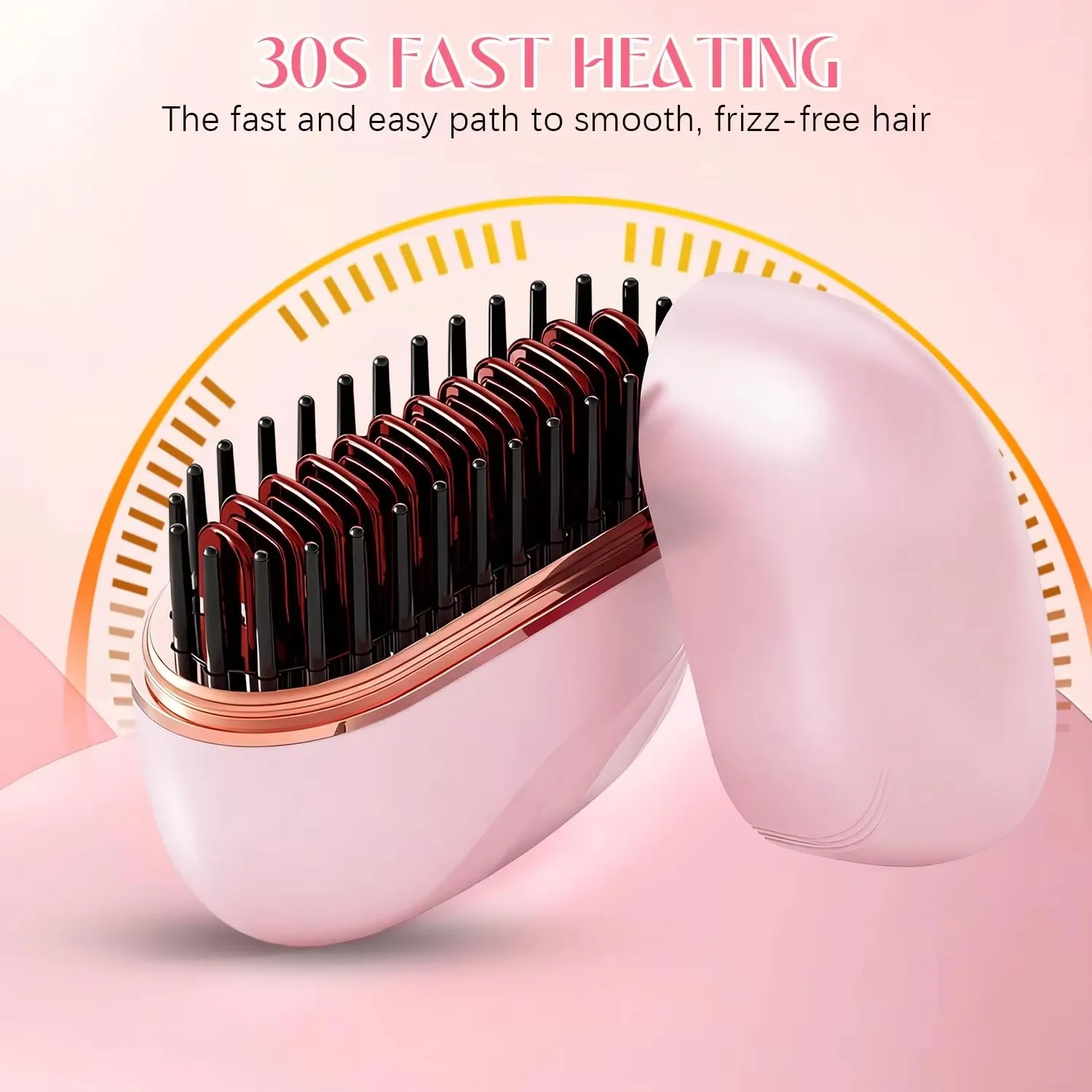 Mini Hair Straightening Comb Wireless Charging Portable Multifunctional Hair Care Not Hurt Hair Styling Comb Hair Straightener
