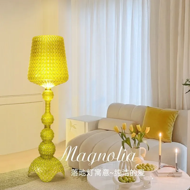 Italian Kartell Living Room Floor Lamp Designer, Artistic Decoration, Hollowed out Internet Famous Ornament, INS Style Bedroom L