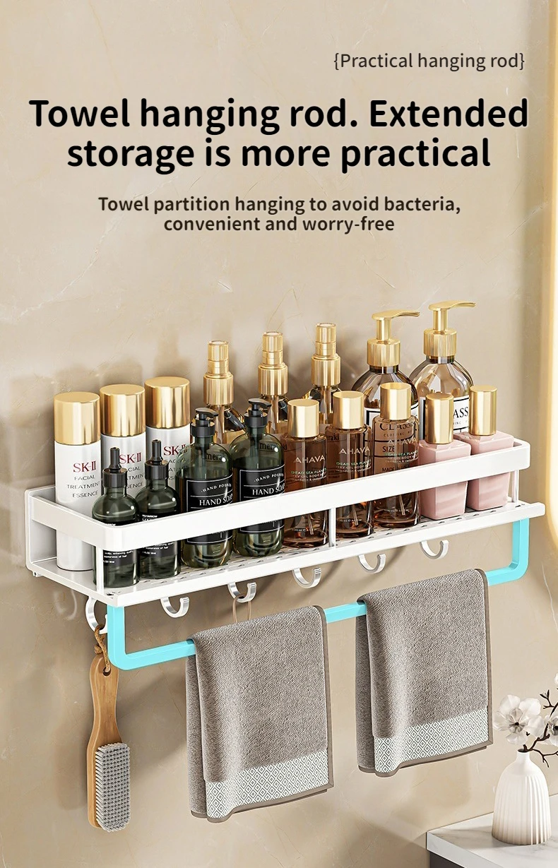 white corner shelf bathroom rack shelf organiser toilet organiser shampoo rack Kitchen storage rack