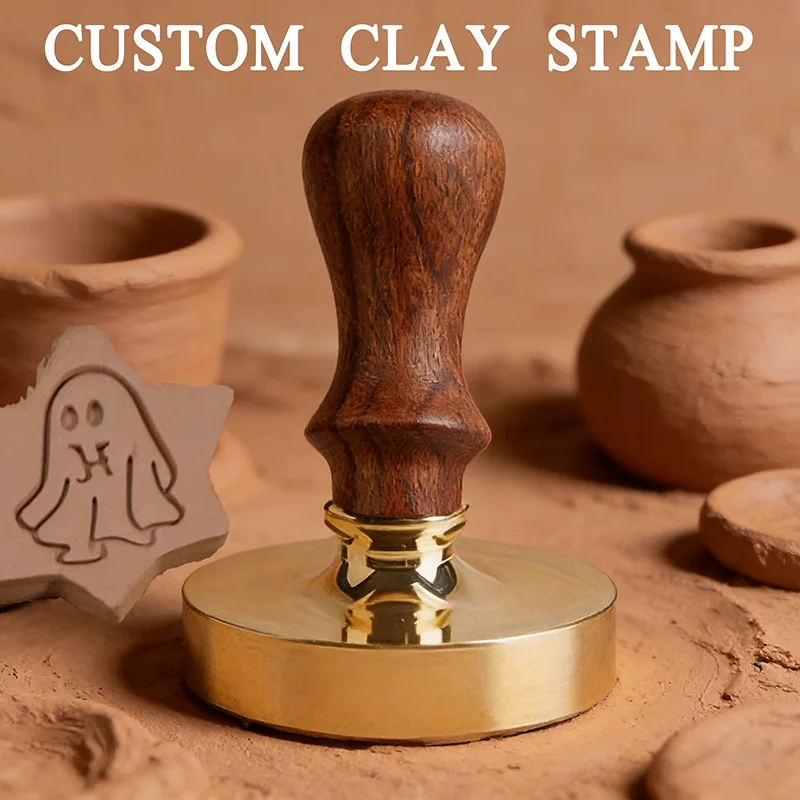 Soap Stamp Custom - Custom Pottery Stamp and Wooden Handle,Halloween