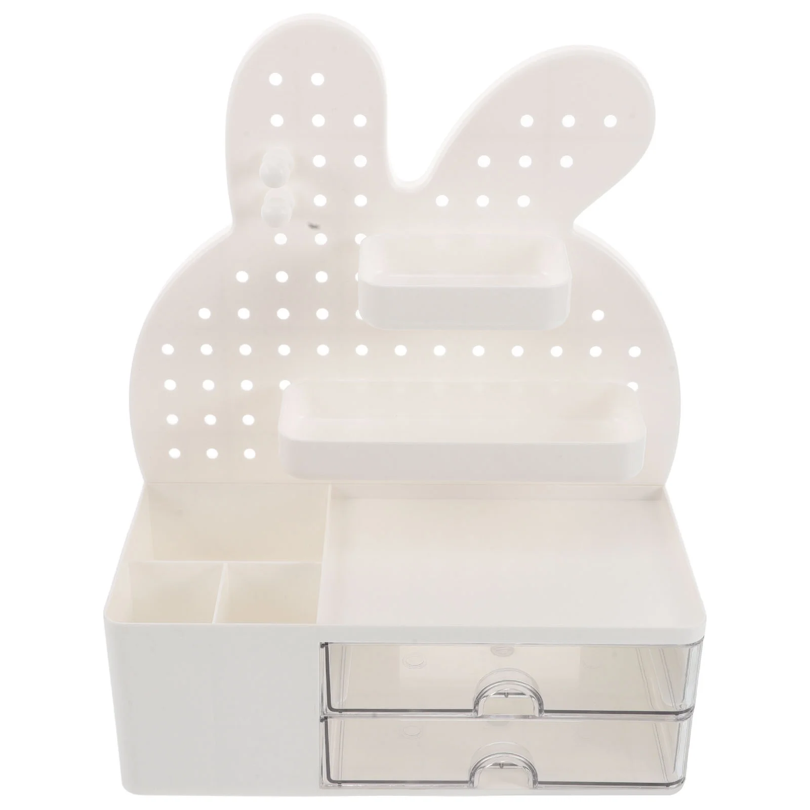 

Storage Box Bunny Shaped Desk Organizer Accessories for Office Supplies Drawer Plastic Pegboard Drawers Student Headbands