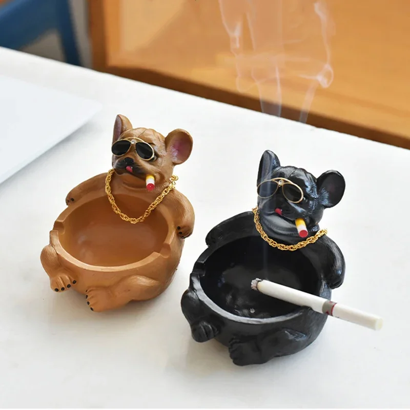 

Nordic Style Cute Cartoon Dog Resin Ashtray Office Desktop Cigarettes Holder Creativity Home Decoration Smoking Accessories