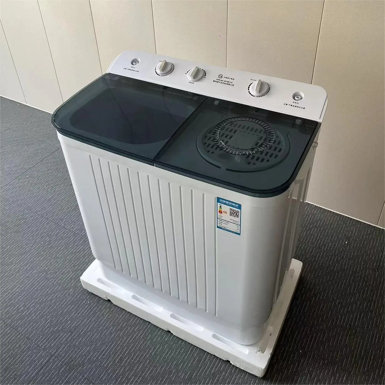 10kg Large Capacity Double Steel Washing Machine Household Semi-automatic Double Drum Washing Machine Washing and Drying