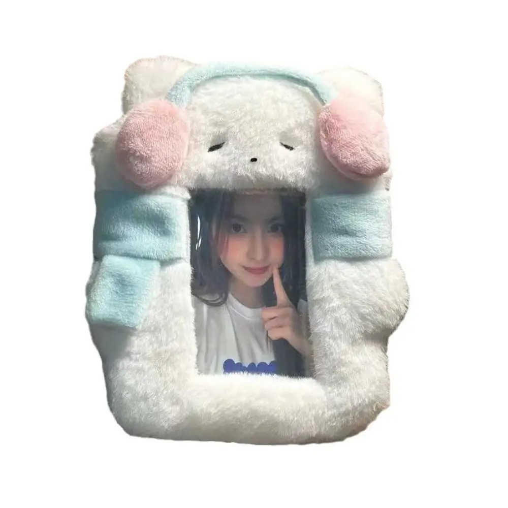 

Cat Cartoon Plush Photocard Holder Card Cover Card Sleeve Rabbit Bus Card Holder Korean Style ID Card Cover Idol Photo Sleeve