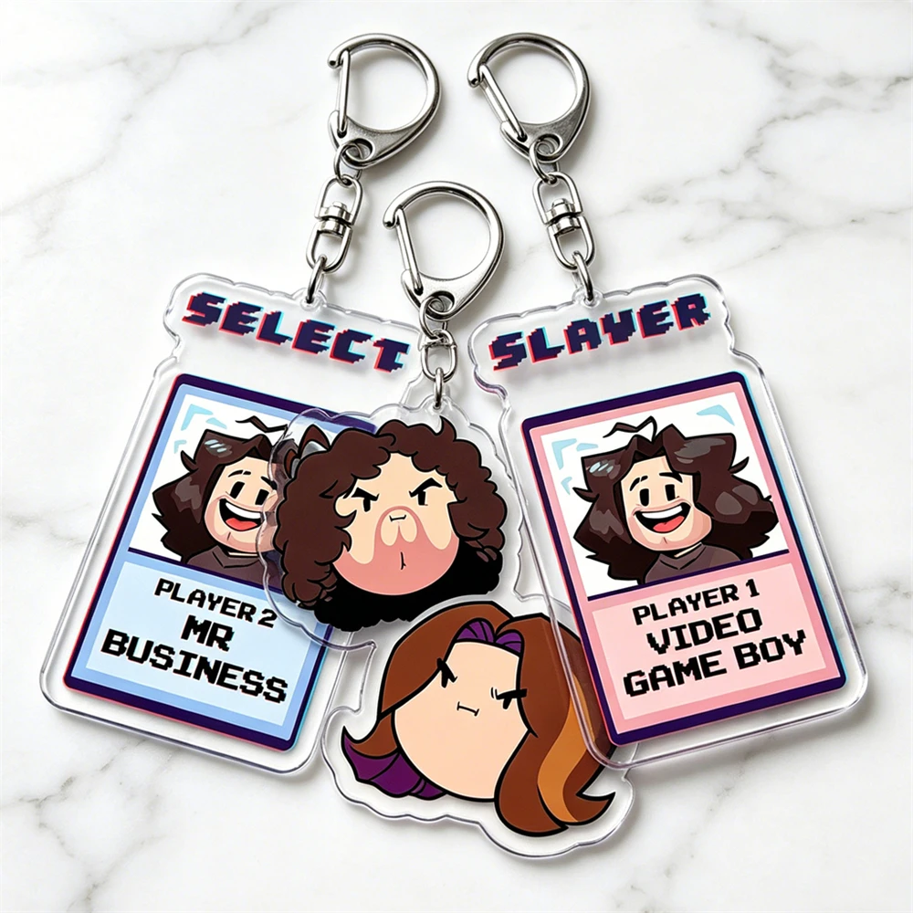 Hot Game Players Keychains for Women Accessories Bag Gaming Danny Sexbang Egoraptor Keyrings Jewelry Friends Gamers Fans Gifts